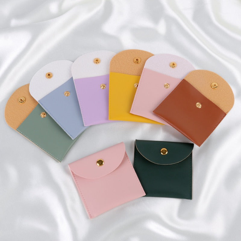 Jewelry bag leather buckle storage bag