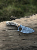 Custom handmade Damascus steel hunting knife