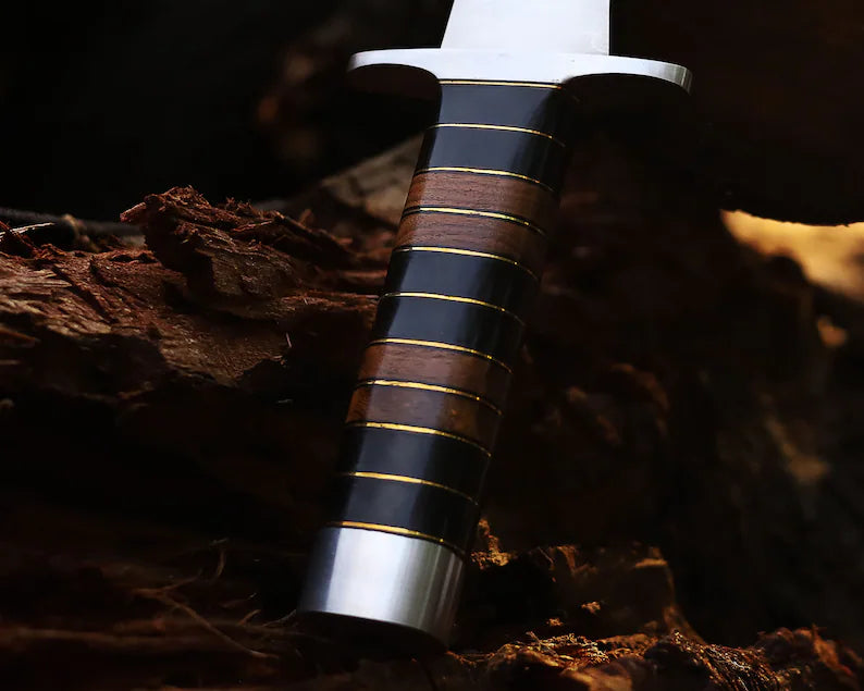 Hand Made J2 Steel Camping Knife, Multi Functional Outdoor Companion & Wood Handle