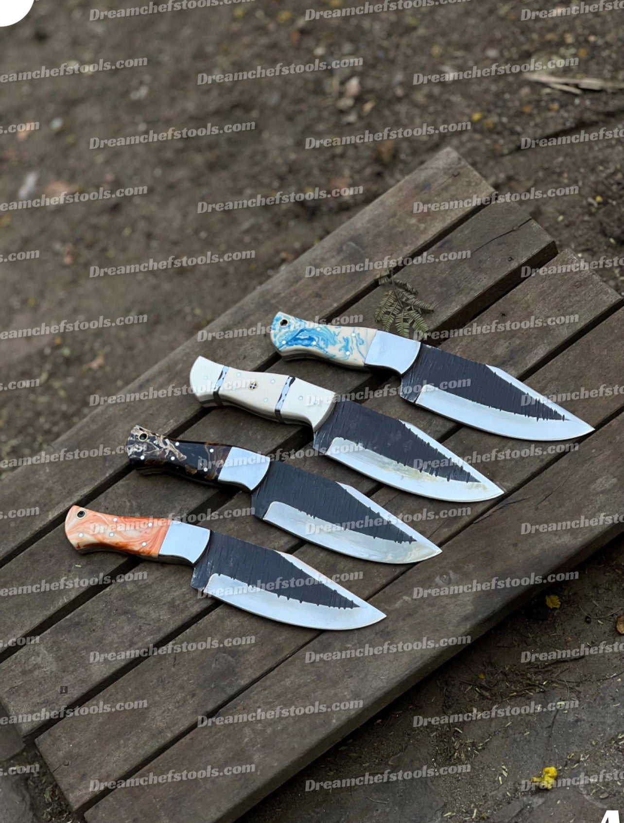 Custom handmade j2 steel hunting knives