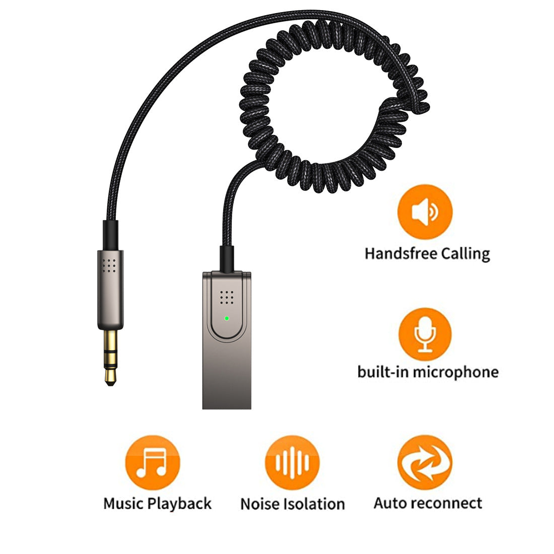 AUX car Bluetooth connection cable, USB car audio cable, audio call navigation conversion cable