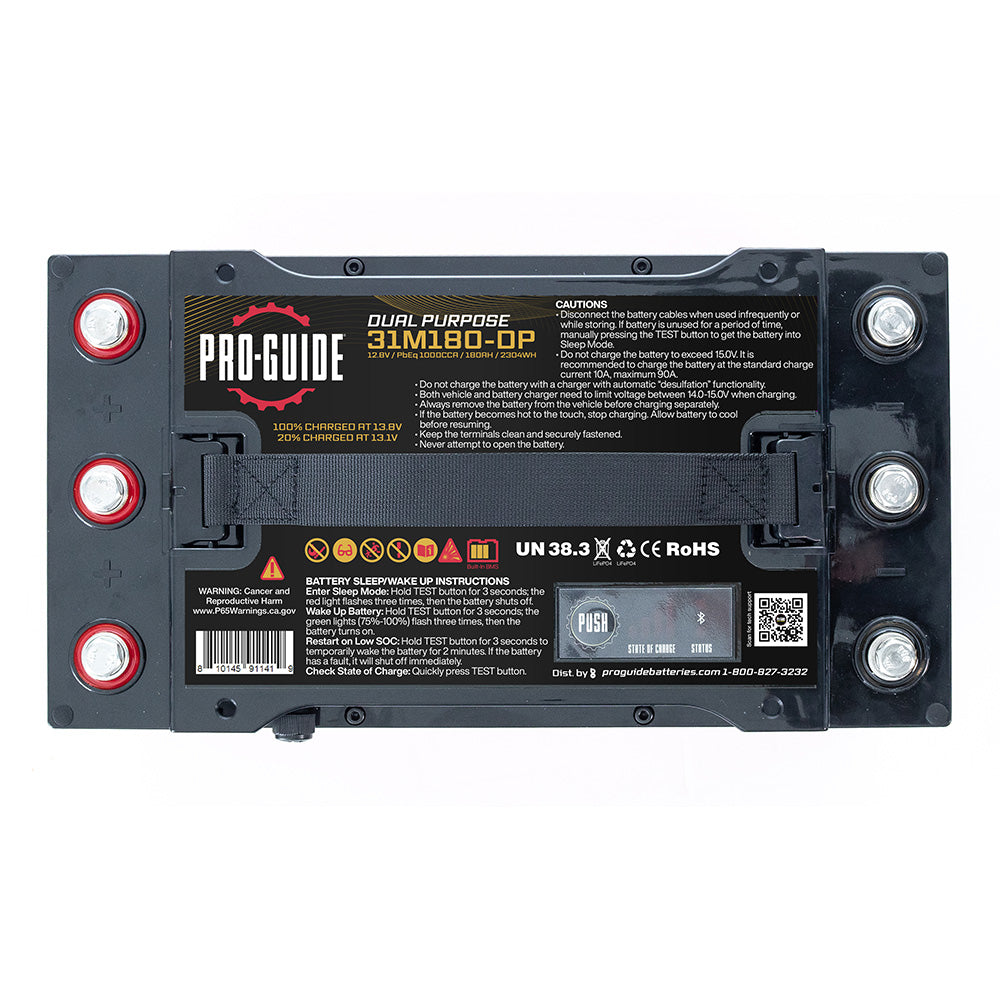 Pro-Guide Alpha Series Lithium Battery - 12V - 180AH - Group 31 [PGL31M180-DP]