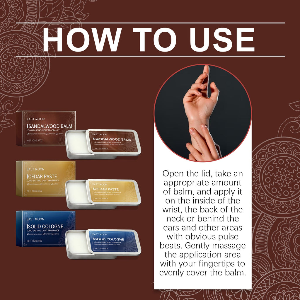Men's Solid Balm Portable Solid Balm For Long-Lasting Fragrance Refreshing And Non-Sticky