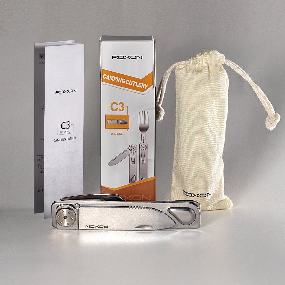 2-in-1 Folding Cutlery Set Knife & Fork