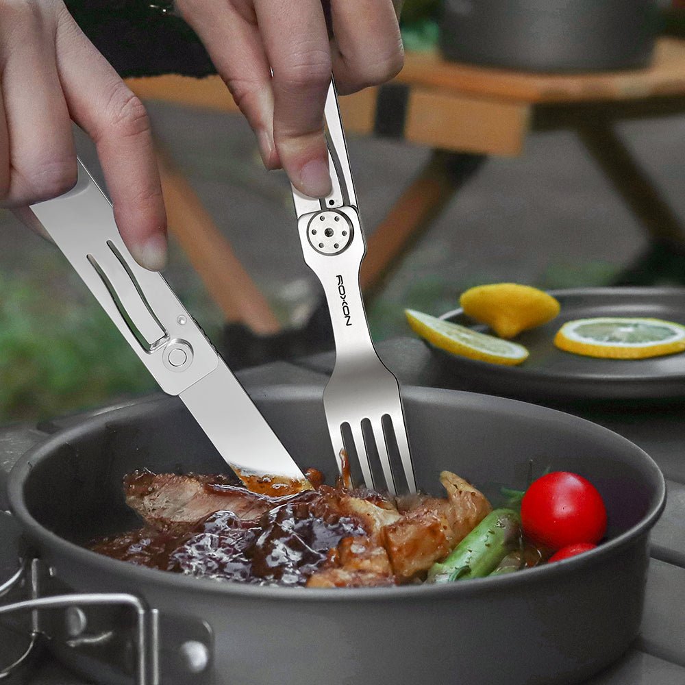 2-in-1 Folding Cutlery Set Knife & Fork