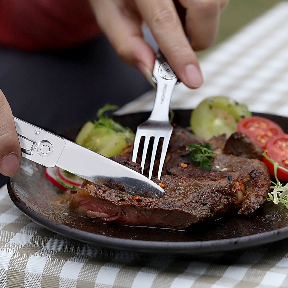 2-in-1 Folding Cutlery Set Knife & Fork