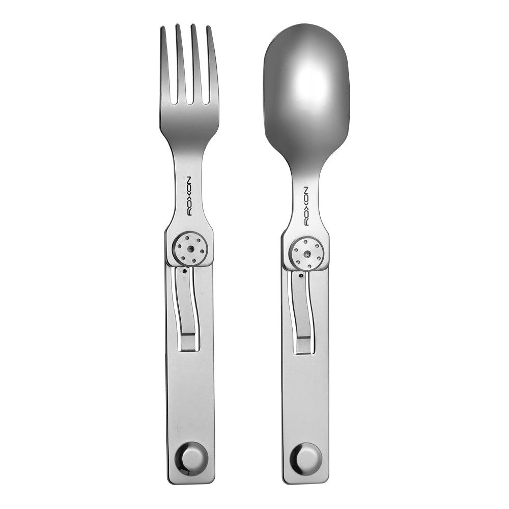 2-in-1 Folding Camp Cutlery Set | ROXON Tools