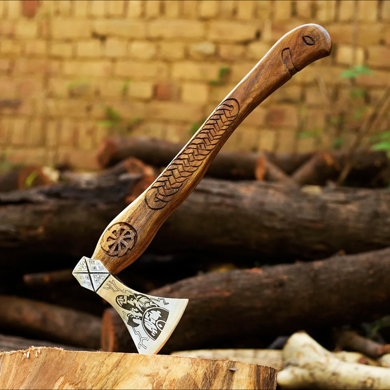 Custom Handmade Carbon Steel Viking Hatchet Tomahawk Hunting Axe, Christmas gift