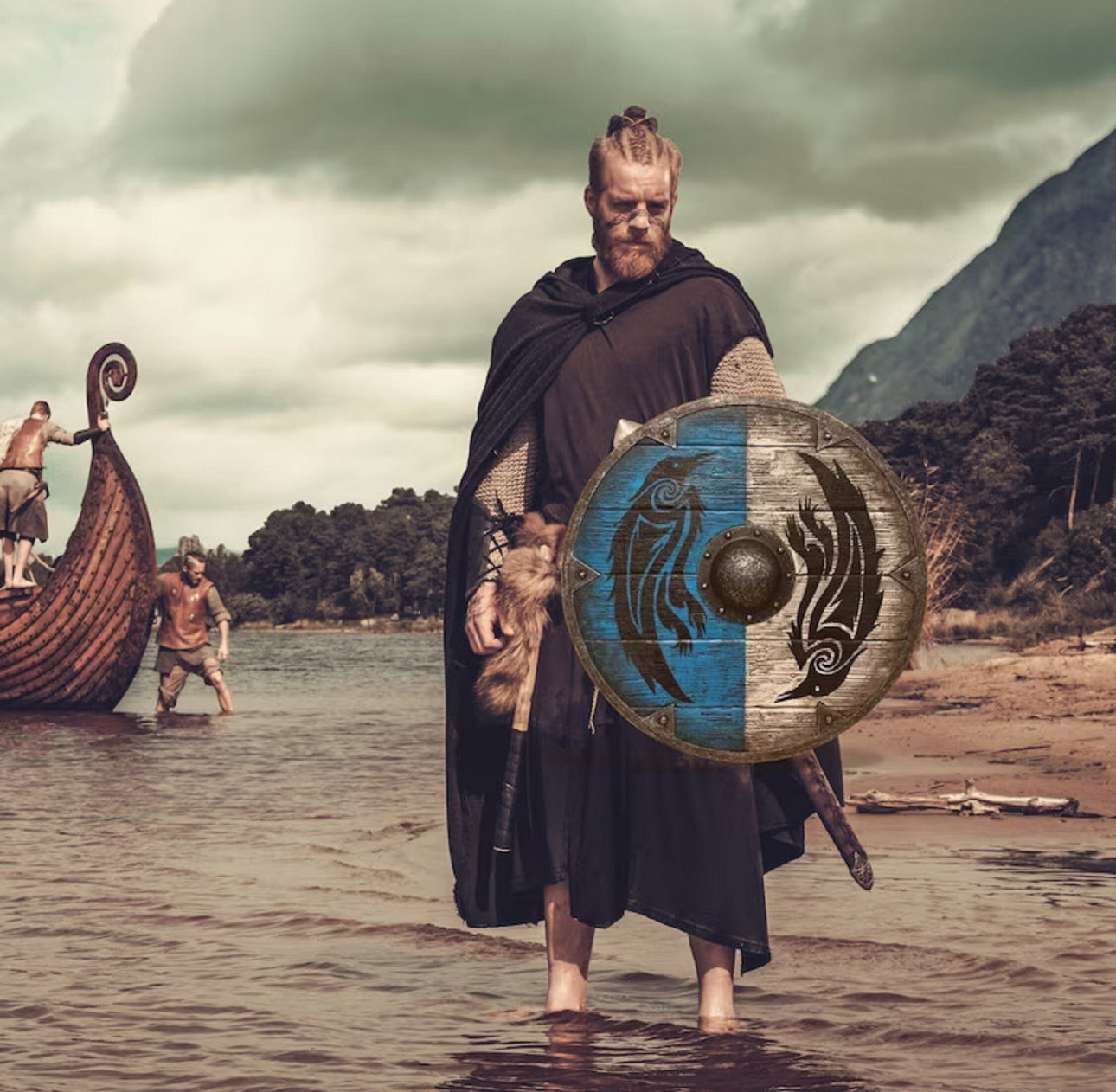 Medieval Viking Shield | Eivor Valhalla Raven Authentic Battleworn Viking Shield |  Norse Mythology Valhalla Viking Shield