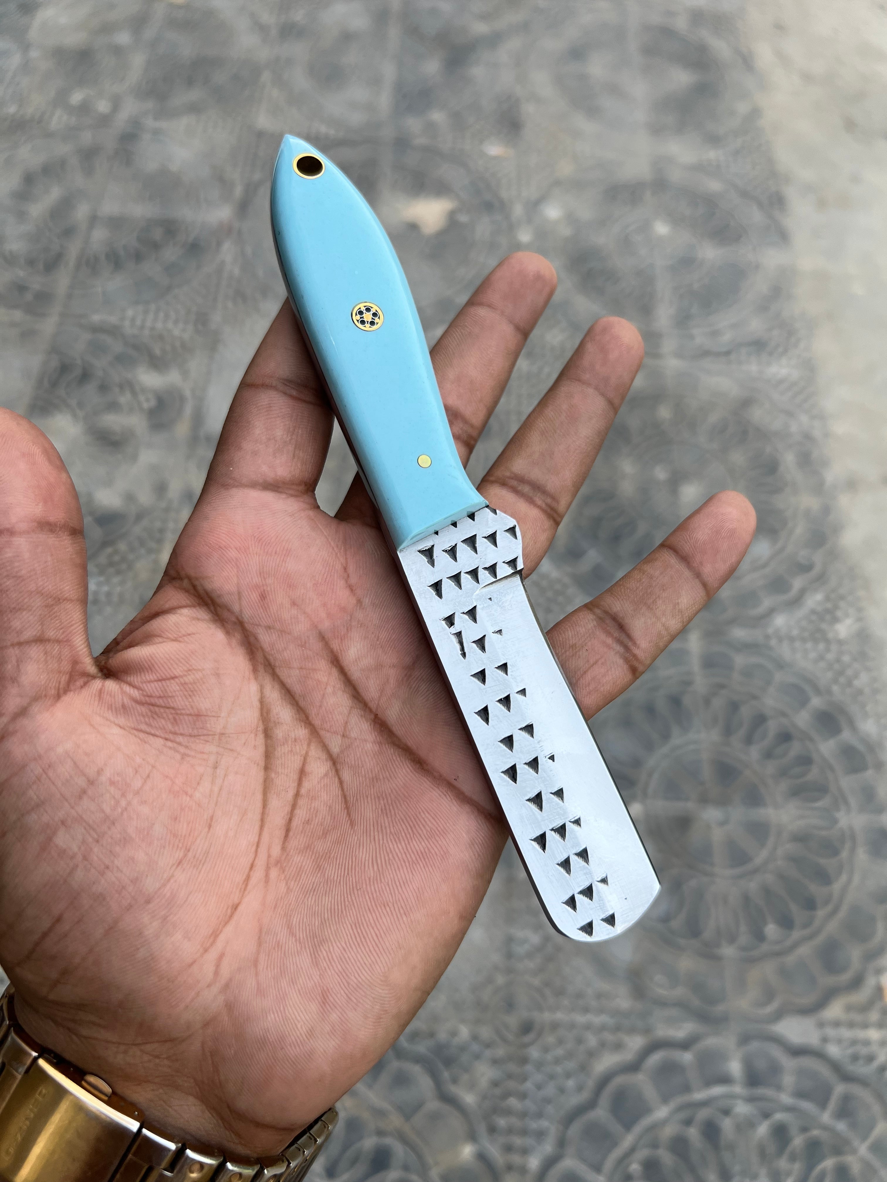 Custom Made Horse Rasp Steel Fixed Blade Bull Cutter knife