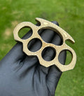 Hand-Engraved Brass Knuckle – Summer 2025 with Premium Leather Belt Case