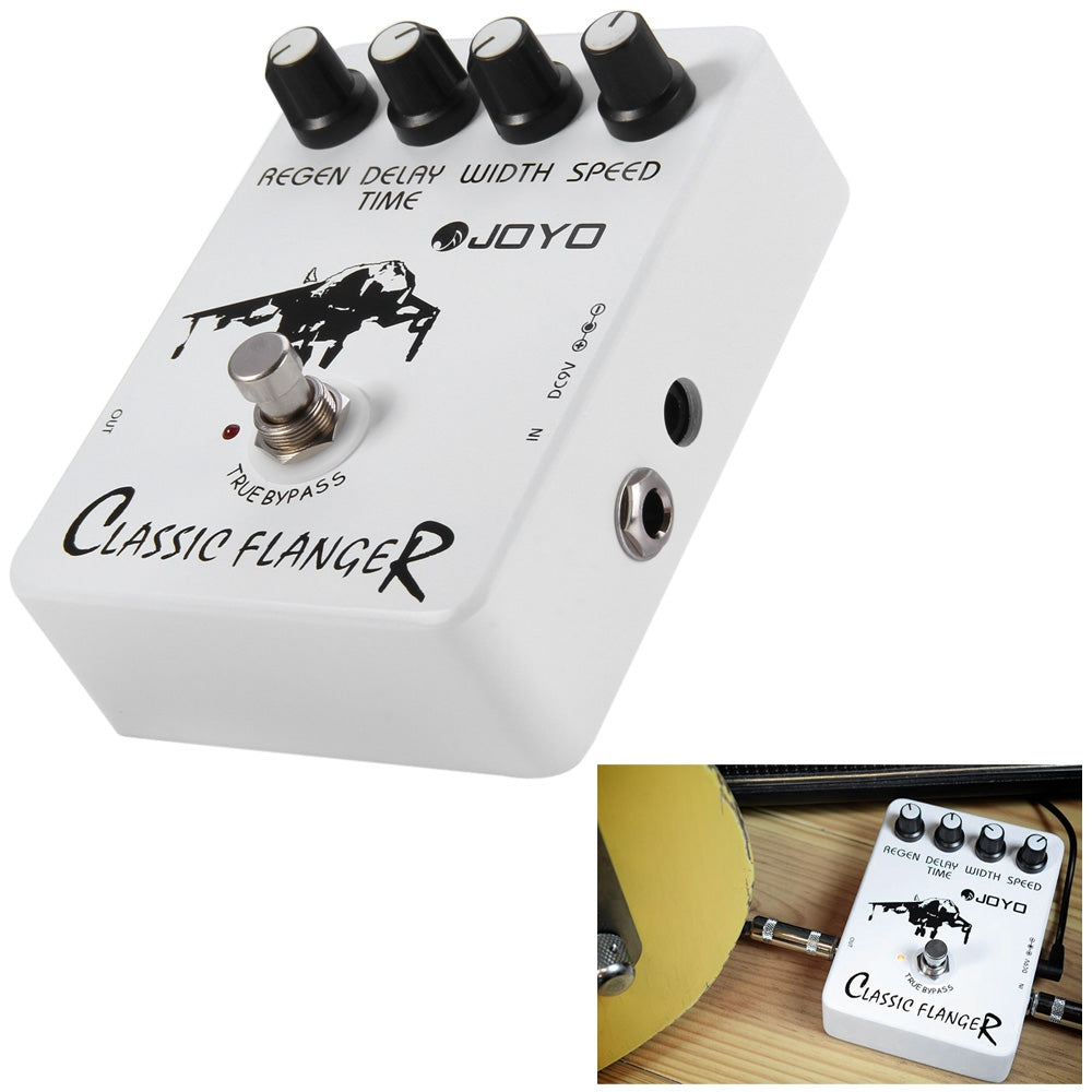 JOYO JF - 07 True Bypass Design Vintage Phase Guitar Effect Pedal with 4 Adjustable Knobs