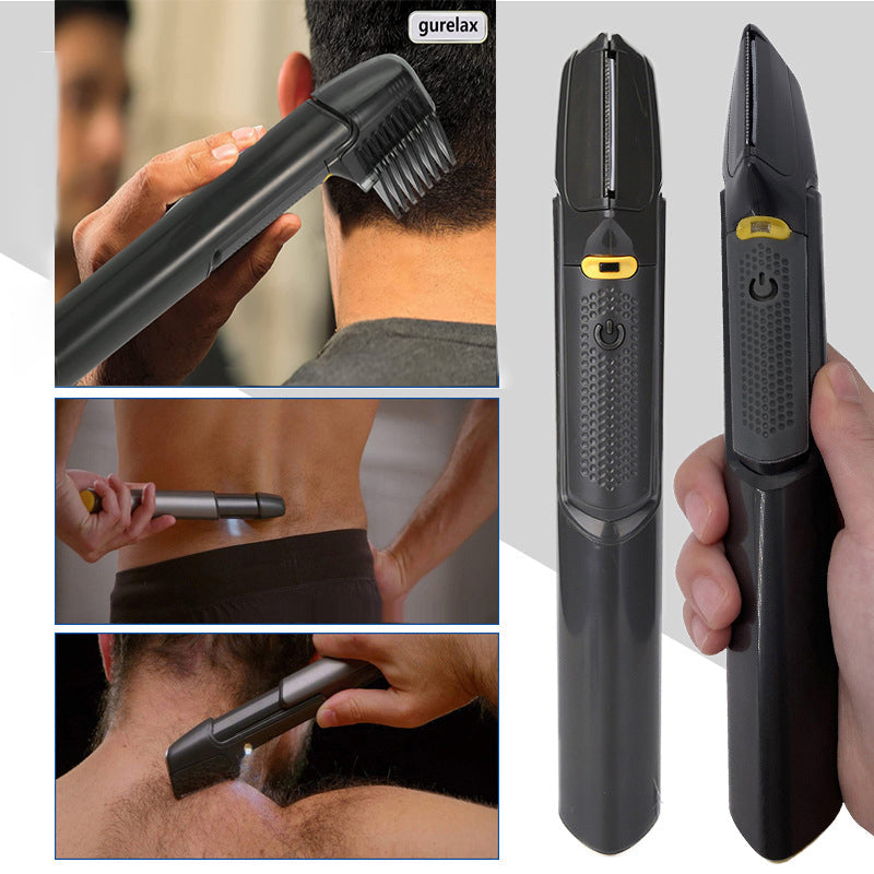 New Electric Back Shaver Men Handheld Haircut Trimmer Long Handle Foldable Shaver