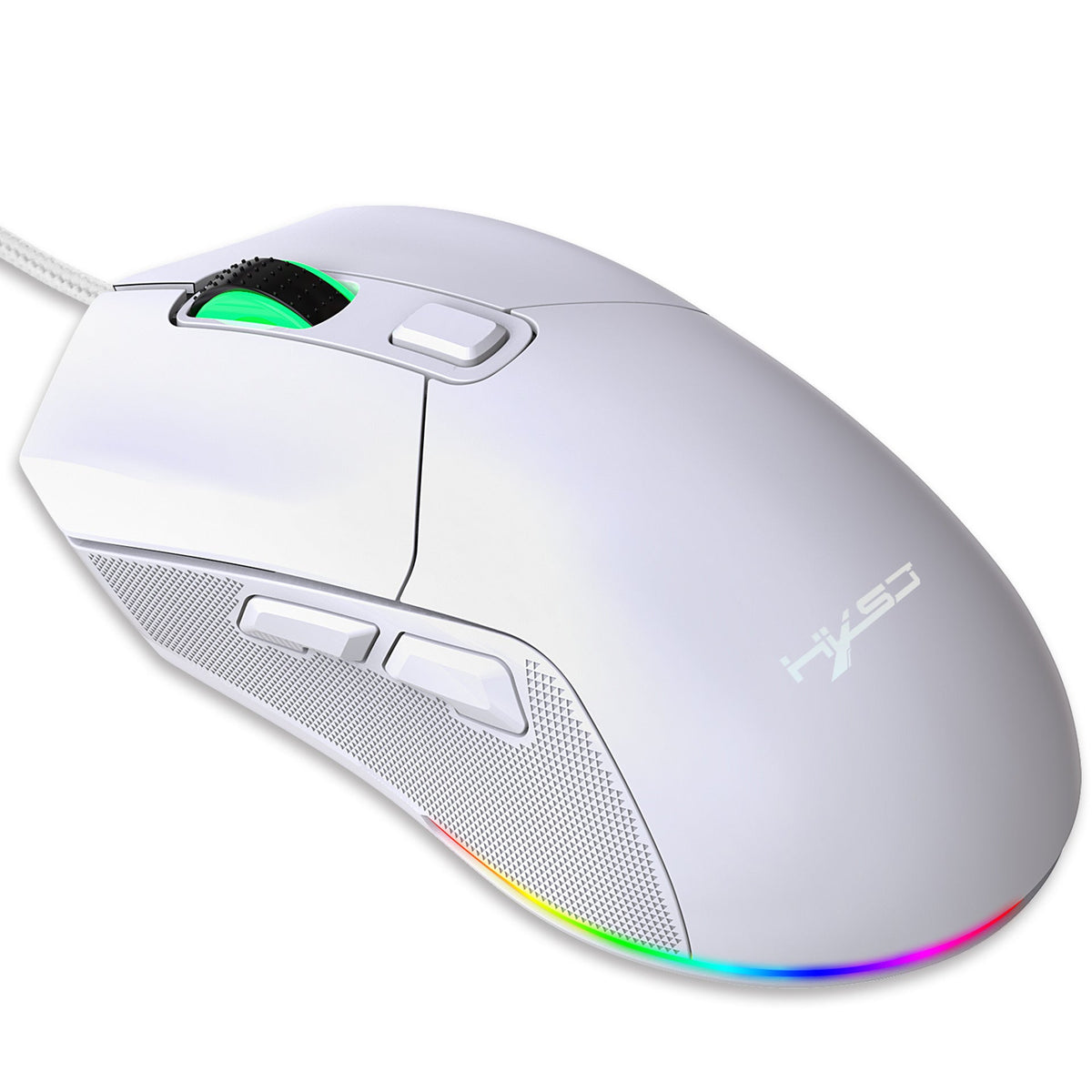 Wired mouse RGB backlight 7200dpi hole gaming mouse interchangeable back cover lightweight