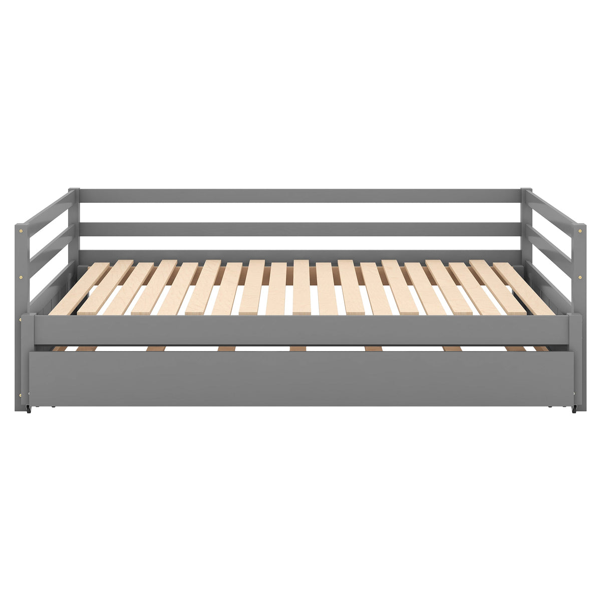 Twin or Double Twin Daybed with Trundle Gray