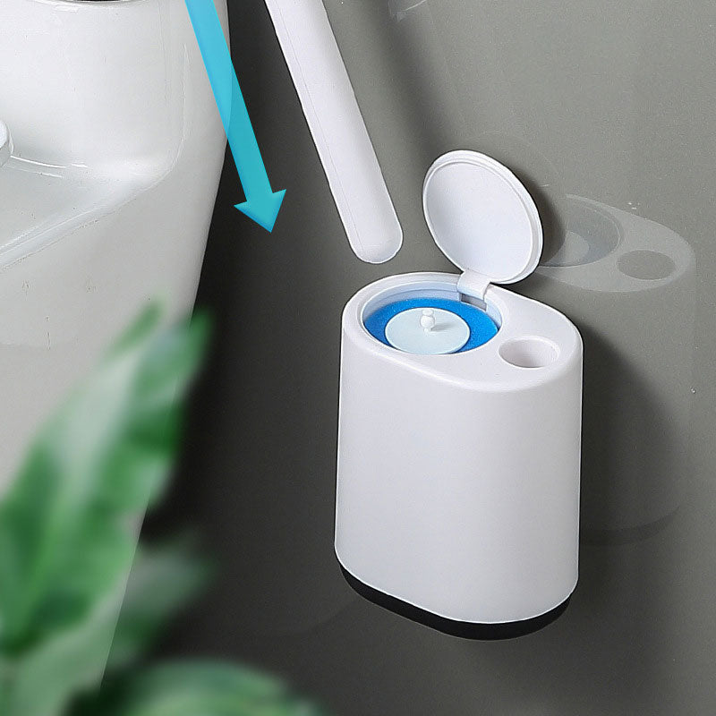 Wall Mounted Disposable Tool with No Dead Corners for Cleaning Bathroom and Toilet Brushes