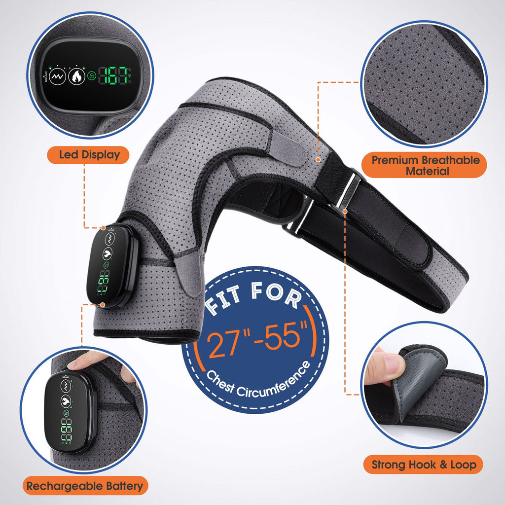 Touchscreen controller hole shaped shoulder protection electric heating shoulder protection heating vibration massager