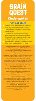 Brain Quest Kindergarten Smart Cards Revised 5th Edition