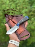 Cowboy Knife Sheaths – 8" Handmade Rasp Tool Steel Knife with Resin Handle & Western Leather Sheath