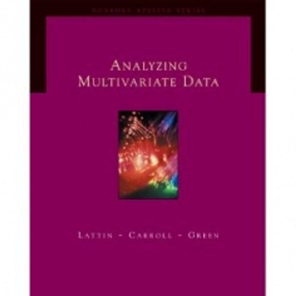 Analyzing Multivariate Data (with CD-ROM) (Duxbury Applied S