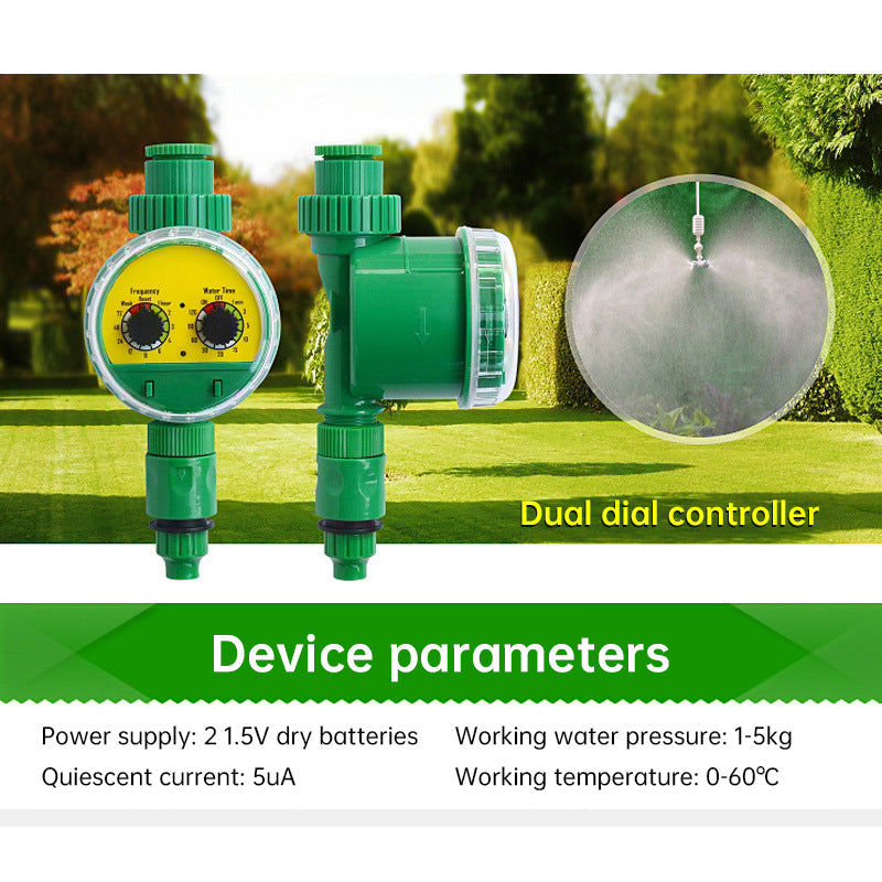 Outdoor plastic garden hose equipped with electronic automatic irrigation timer