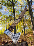 Handmade Viking Axe Hatchet, Hand Forged Wood Splitting Axe