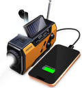 Fospower NOAA Emergency Weather Radio A1 7400Mwh Portable Power Bank, AM/FM, Usb/Solar/Hand Crank Charging, Battery Operated, SOS Alarm & Flashlight for Indoor/Outdoor Emergency - Orange