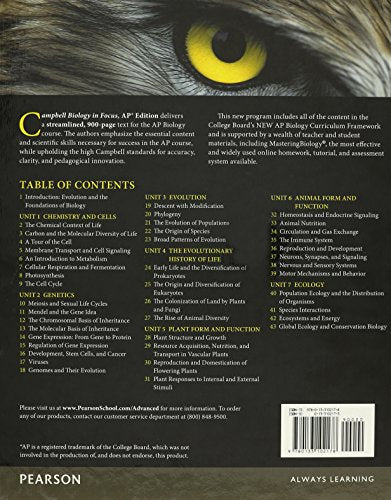 CAMPBELL BIOLOGY IN FOCUS,AP E by URRY ET AL