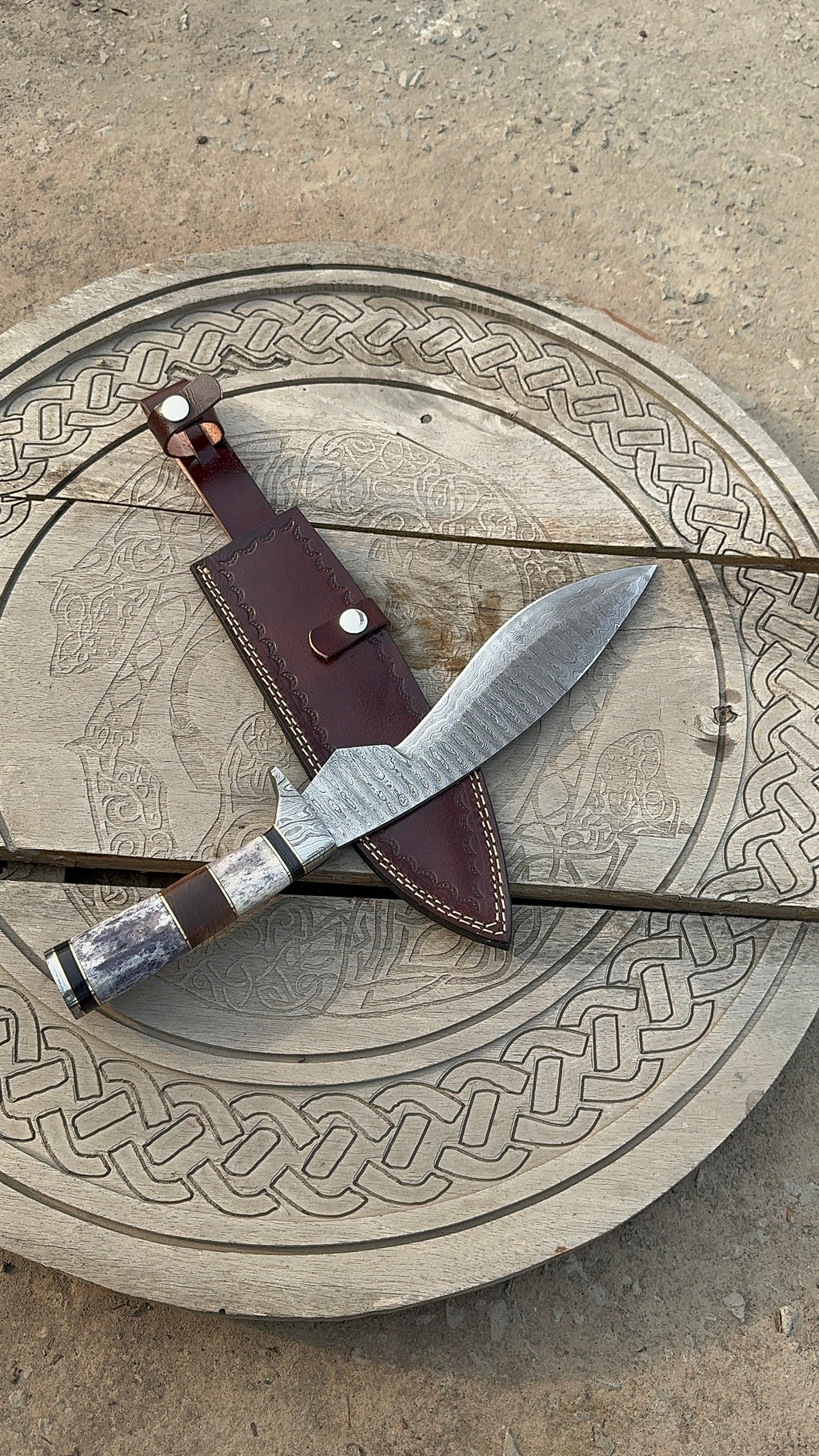 Handmade Damascus Kukri Knife with