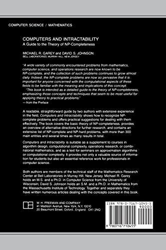 Computers and Intractability: A Guide to the Theory of NP-Co