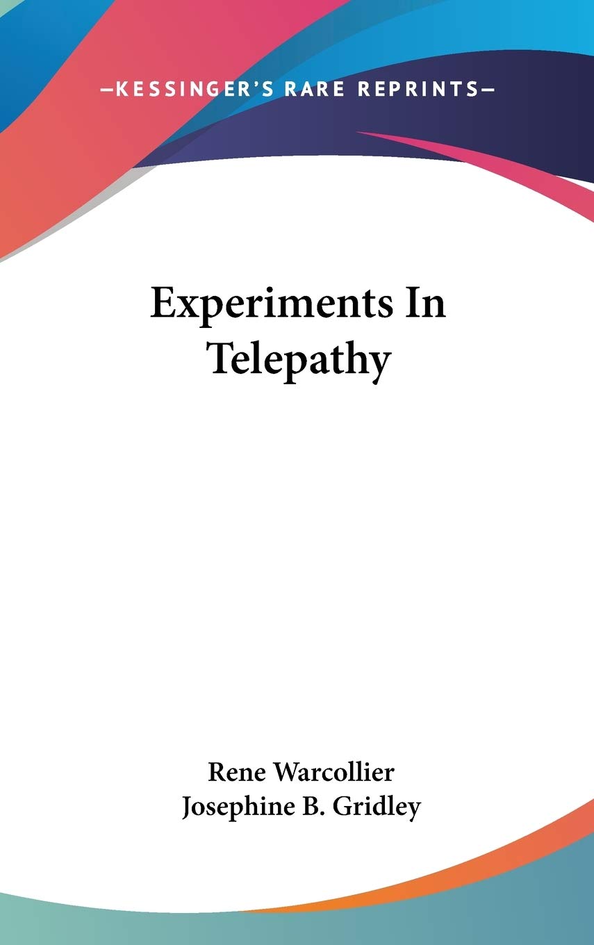 Experiments In Telepathy by Rene Warcollier (New Paperback)