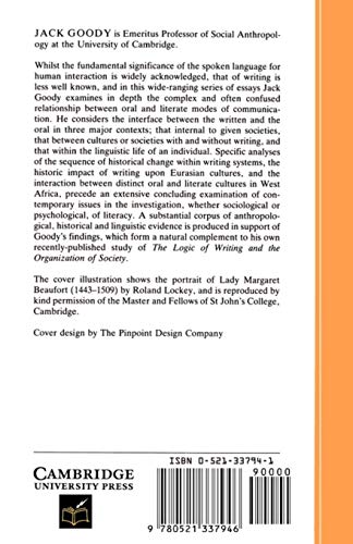 The Interface between the Written and the Oral (Studies in L