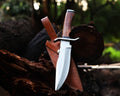 Premium Handcrafted J2 Steel Bowie Knife – 13" Bone Handle with Steel Guard & Leather Sheath