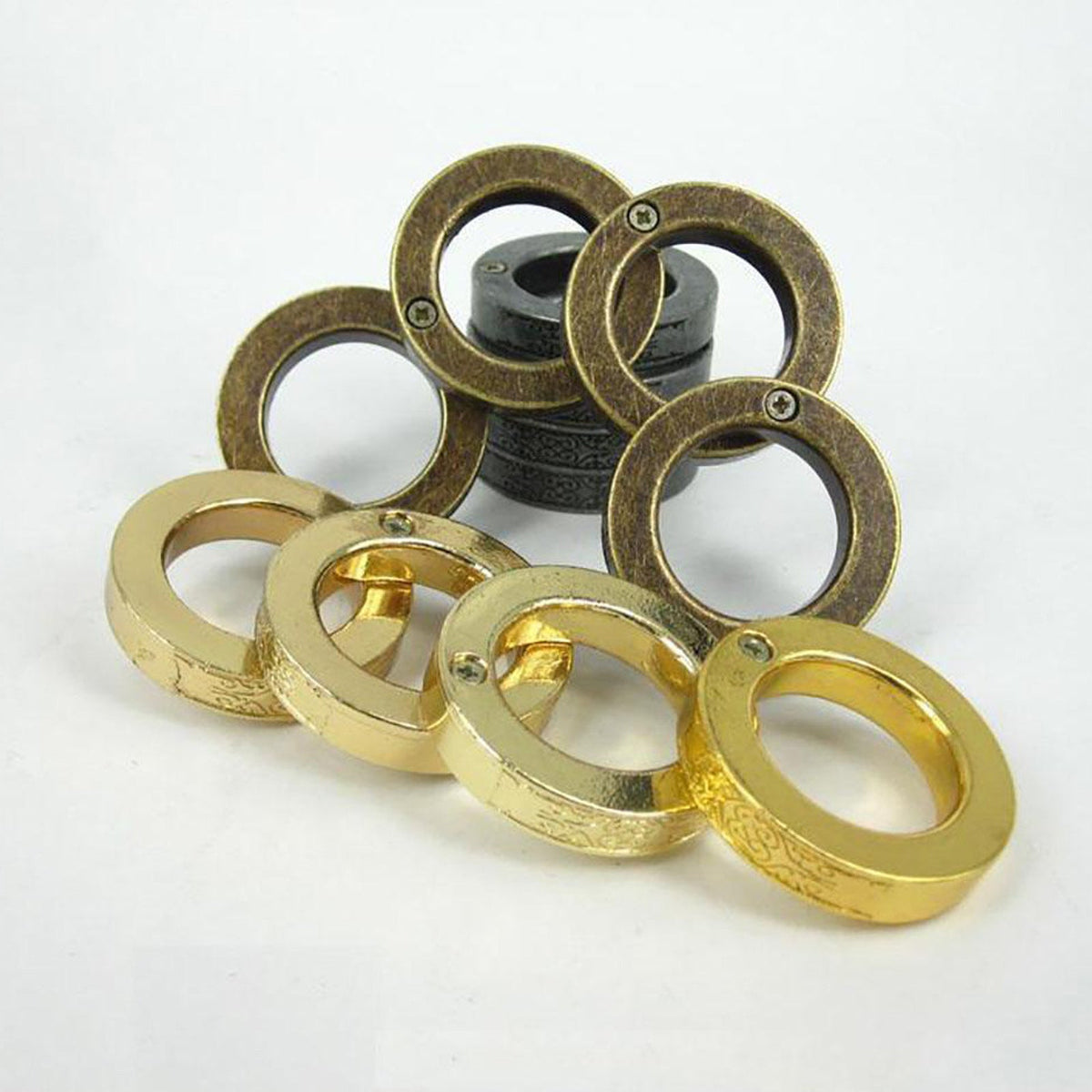 HARD SELF DEFENSE RING Men's Round Finger Hexagonal Ring Emergency Window Breaker Guard Ring