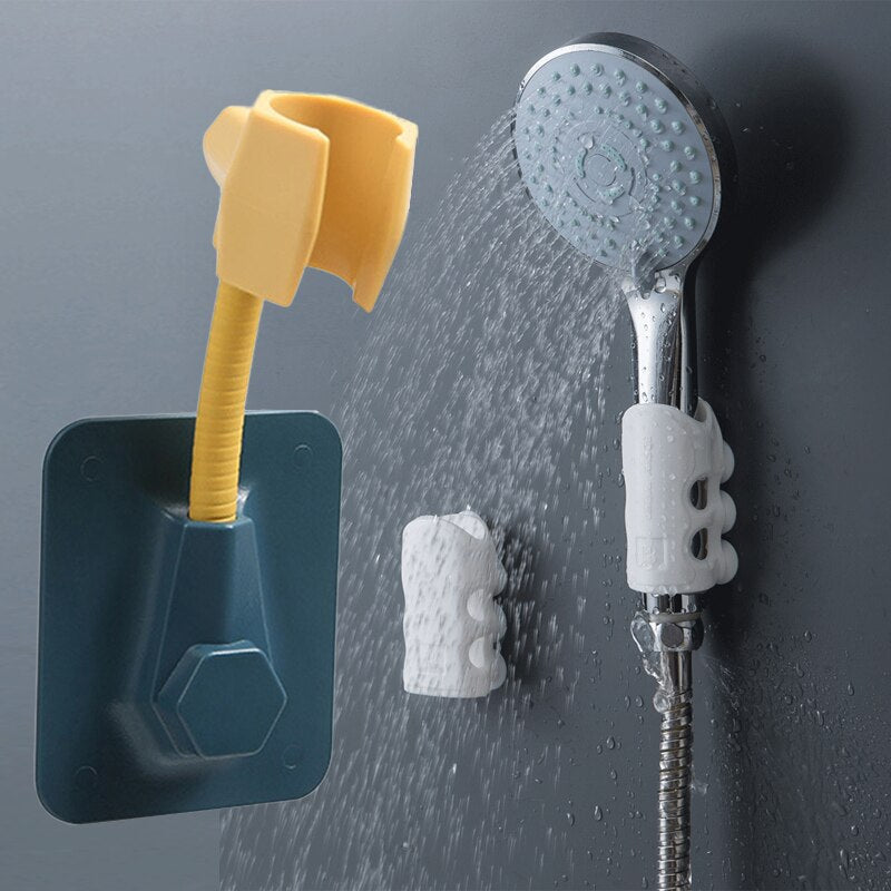 Universal Adjustable Shower Bracket Paste-type Shower Nozzle Base Home Bathroom Punch-free Self Adhesive Shower Bracket Base