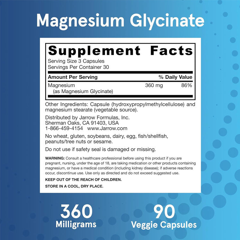 Magnesium Glycine Capsules Supplement Magnesium Capsules