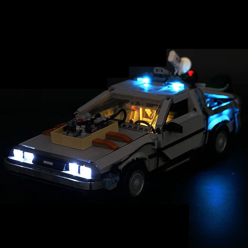 DIY building block lighting suitable for LEGO 10300 Back to the Future Time Machine, car LED remote control lighting