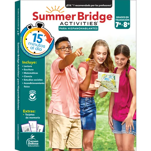 Summer Bridge Activities Spanish 7-8, Grades 7 - 8 - Paperback