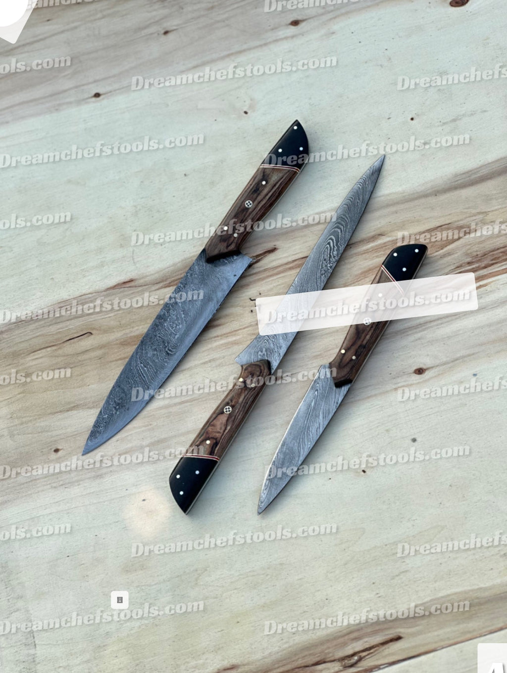 Handmade kitchen knife set