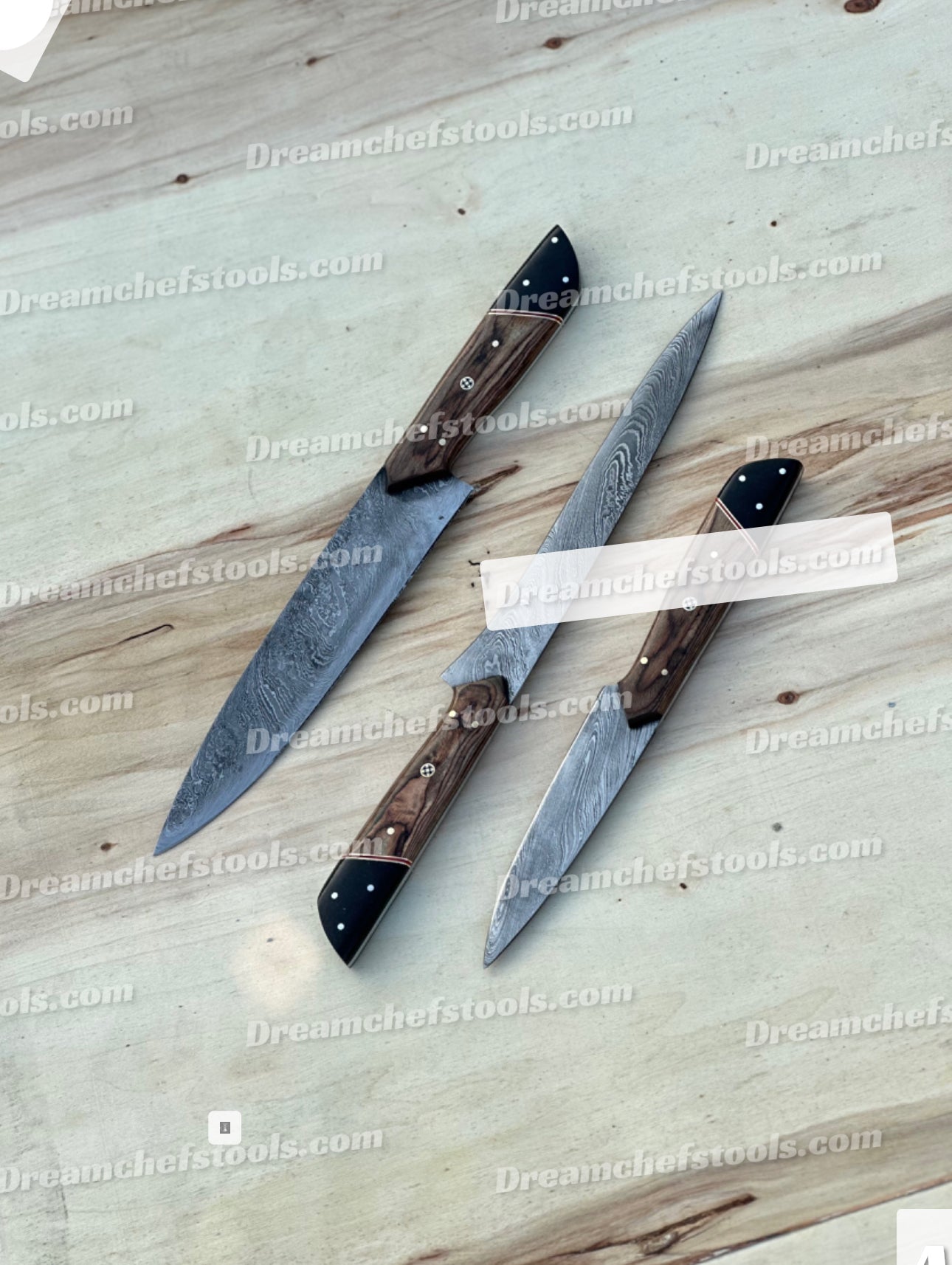 Handmade kitchen knife set