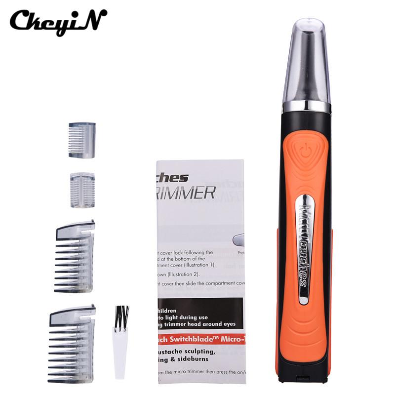 Micro Trimer Hair Cutter Clipper For Men Ear Sideburns Eyebrow with 4 Combs Cleaner Machine Styling Kit