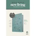 NLT Thinline Reference Bible, Filament Enabled (Leatherlike, Floral Leaf Teal, Red Letter) - Imitation Leather