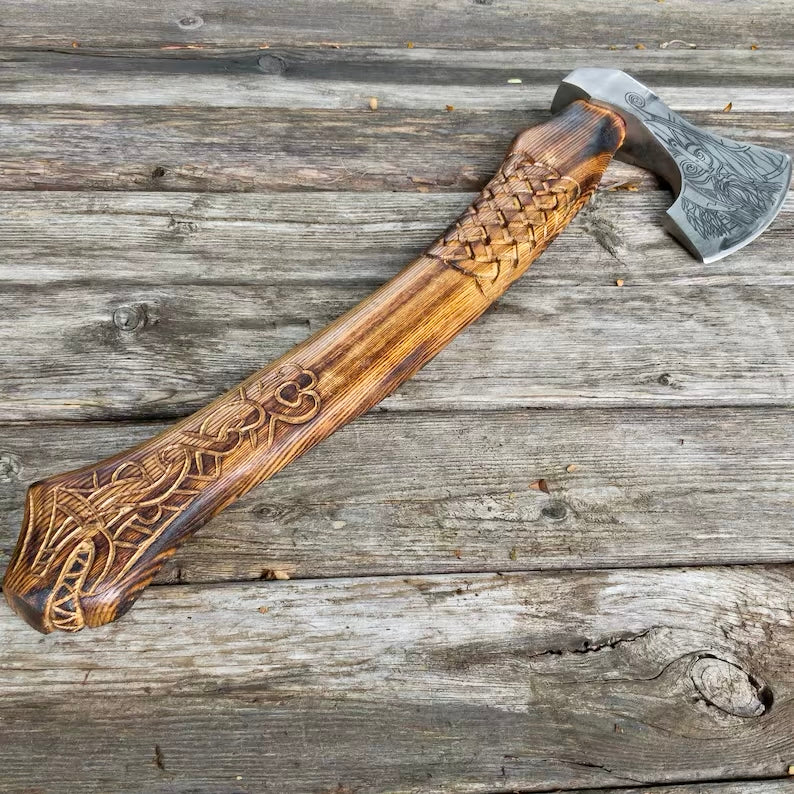 3 Viking axes set
