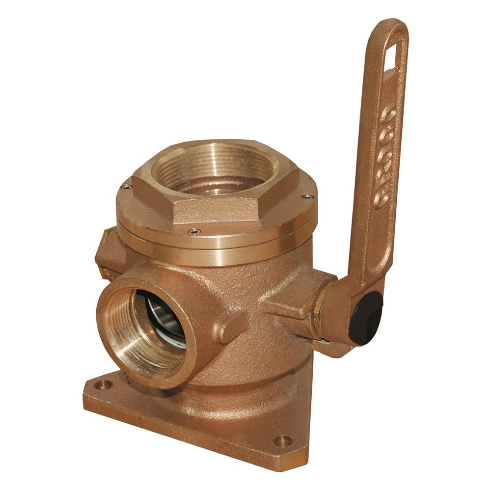 GROCO 3" Safety Seacock w/2-1/2" Side Port  [SBV-3000-P]