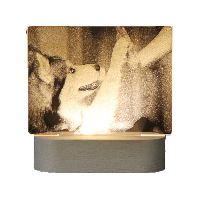 3D Image Internal Carving Laser Acrylic Bedhead Nightlight Plug in