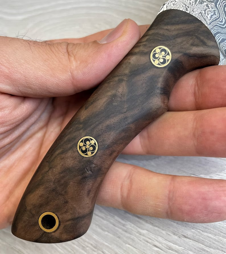 REAL DAMASCUS Hunting Knife Wenge Wood Handle - 150 Layers - Blacksmith Made - Camping Knife - Damascus Steel Knife - Survival Knife