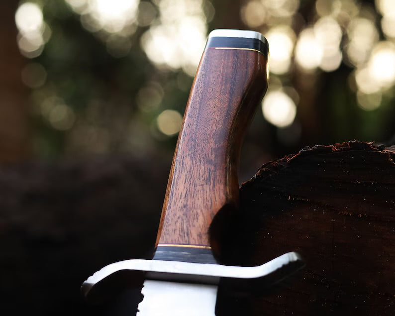 Premium Handcrafted J2 Steel Bowie Knife – 13" Bone Handle with Steel Guard & Leather Sheath