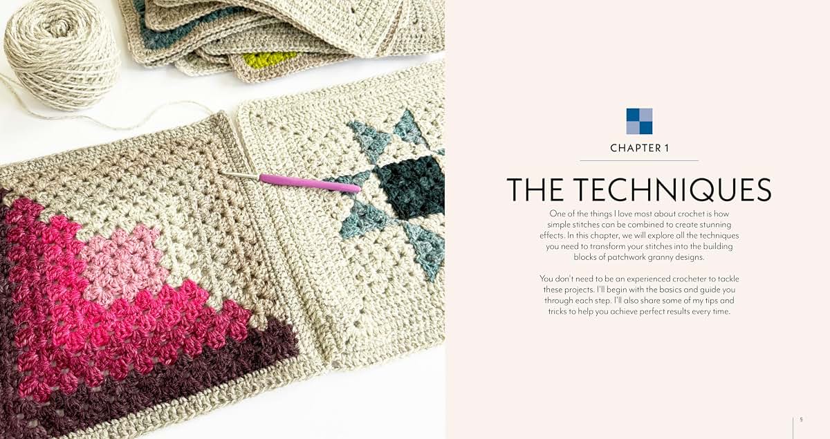 Patchwork Granny Square Blankets: Learn to Crochet Quilt-Ins