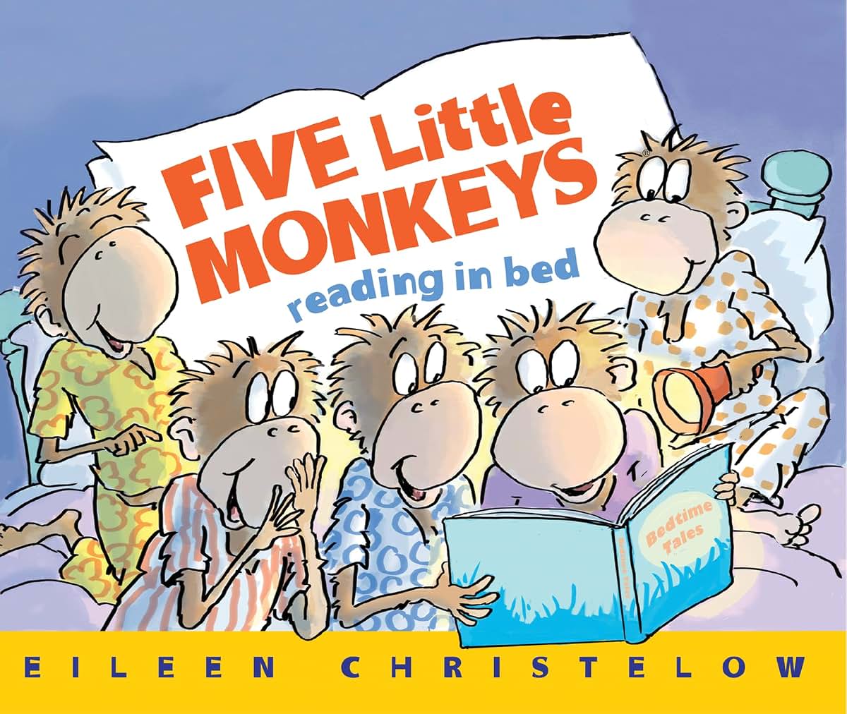 Five Little Monkeys Reading in Bed (A Five Little Monkeys St