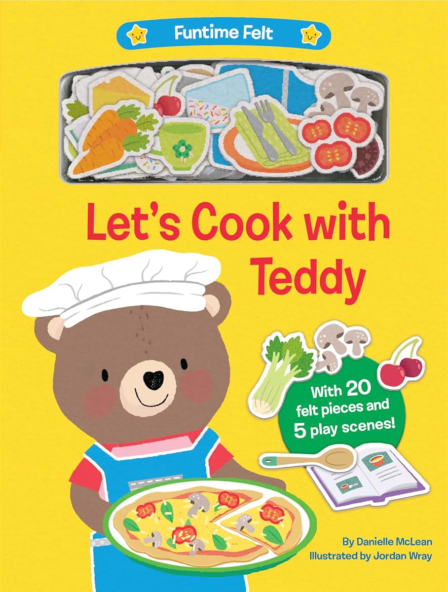 Let's Cook with Teddy: With 20 colorful felt play pieces (Fu